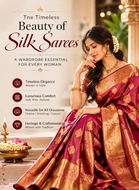 The Timeless Beauty of Silk Sarees: A Wardrobe Essential for Every Woman
